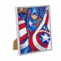 Preview: Diamond Painting picture with white picture frame, Captain America, round diamonds, approx. 21x25cm, partial picture