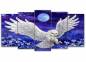 Preview: Diamond Painting picture, owl, 5 parts, approx. 2 x 20x38cm, 2 x 20x43cm, 1 x 20x49,5cm, 50 colours, round stones, full picture