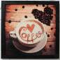 Preview: Diamond Painting template, coffee cup with heart, 40x40cm, 33 colors, for square stones, full image