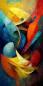 Preview: Diamond Painting picture, abstract art, round stones, 50x100cm, 64 colours, 3 AB, full picture