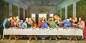 Preview: Leonardo da Vinci - The Last Supper, round stones, 70x140cm, 60 colors incl. 4 AB, full picture