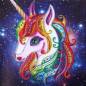 Preview: Diamond Painting picture, unicorn, rhinestone diamonds, approx. 25x25cm, partial picture, suitable for beginners
