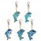 Preview: Keyring set, consisting of 5 pendants, motif dolphins, painting set complete with rhinestones
