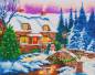Preview: Crystal Art Kit, auf Keilrahmen gespannt, Christmas By the River, runde Steine, ca. 50x40cm, Vollbild