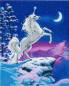 Preview: Diamond Painting Picture With Led Lighting, Moonlight Unicorn, Round Diamonds, Approx. 50x40cm, Full Picture