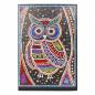 Preview: Notebook for painting, owl, colourful, rhinestones, approx. 14x20cm, lined 