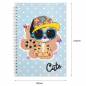 Preview: Ring binder block for painting, Tiger with sunglasses, round & special stones, approx. 14x21cm, lined