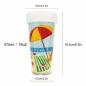 Preview: To-go mug for painting, motif beach, 470ml, approx. 16cm high
