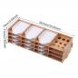 Preview: Shuttle shelf, wood, large, 26x10x7,6cm, 16 compartments