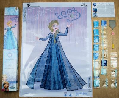 Diamond Painting picture, Disney, Elsa (Frozen) approx. 80x57cm, partial picture