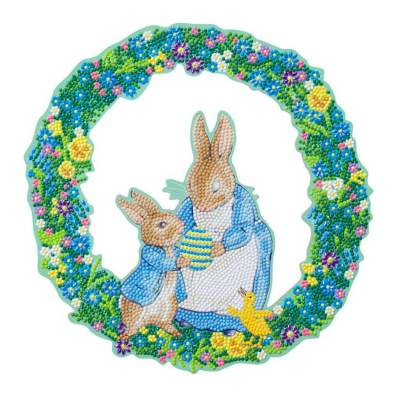 Preview: Türkranz, Peter & Mrs Josephine Rabbit, runde Diamanten, ca. 30cm Durchmesser Preview: Türkranz, Peter & Mrs Josephine Rabbit, runde Diamanten, ca. 30cm Durchmesser