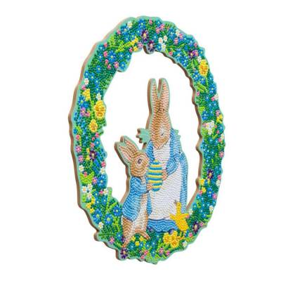 Preview: Türkranz, Peter & Mrs Josephine Rabbit, runde Diamanten, ca. 30cm Durchmesser Preview: Türkranz, Peter & Mrs Josephine Rabbit, runde Diamanten, ca. 30cm Durchmesser