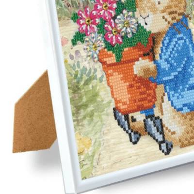 Preview: Diamond Painting Bild mit Bilderrahmen, Peter Rabbit, runde Diamanten, ca. 21x25cm, Teilbild Preview: Diamond Painting Bild mit Bilderrahmen, Peter Rabbit, runde Diamanten, ca. 21x25cm, Teilbild