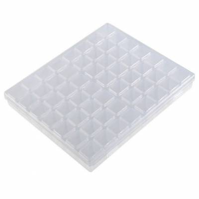 Sorting box, 56 compartments, divided into 2x7 rows with 4 cases and lockable lids