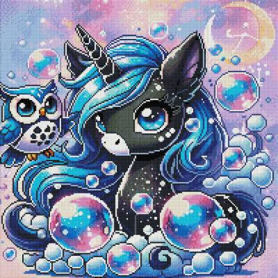Preview: Michaela Klimes, Bubble Unicorn, eckige Steinchen, 50x50cm, 50 Farben inkl. AB & Feensteine, Vollbild Preview: Michaela Klimes, Bubble Unicorn, eckige Steinchen, 50x50cm, 50 Farben inkl. AB & Feensteine, Vollbild