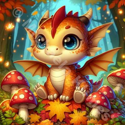 Preview: Michaela Klimes, Herbstdrache, runde Steinchen, 50x50cm, 61 Farben inkl. AB & Feensteine, Vollbild Preview: Michaela Klimes, Herbstdrache, runde Steinchen, 50x50cm, 61 Farben inkl. AB & Feensteine, Vollbild