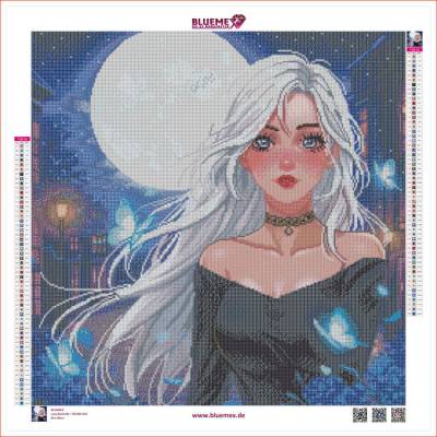 Preview: Michaela Klimes, Luna Butterfly, eckige Steinchen, 60x60cm, 56 Farben inkl. AB & Feensteine, Vollbild Preview: Michaela Klimes, Luna Butterfly, eckige Steinchen, 60x60cm, 56 Farben inkl. AB & Feensteine, Vollbild