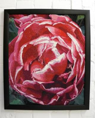 Diamond Painting picture, tulip, filled, square stones, 60x50cm, 85 colors