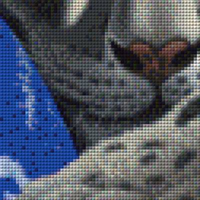 Preview: Schim Schimmel, The Warmth of Home, ca. 101x67cm, 110 Farben, runde Steine, Vollbild Preview: Auszug aus dem Bild - Beispiel - gepixelt