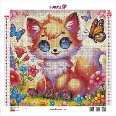 Preview: Michaela Klimes, Kleiner Fuchs, runde Steinchen, 50x50cm, 61 Farben inkl. AB & Feensteine, Vollbild Preview: Michaela Klimes, Kleiner Fuchs, runde Steinchen, 50x50cm, 61 Farben inkl. AB & Feensteine, Vollbild