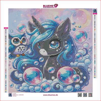 Preview: Michaela Klimes, Bubble Unicorn, runde Steinchen, 50x50cm, 50 Farben inkl. AB & Feensteine, Vollbild Preview: Michaela Klimes, Bubble Unicorn, runde Steinchen, 50x50cm, 50 Farben inkl. AB & Feensteine, Vollbild