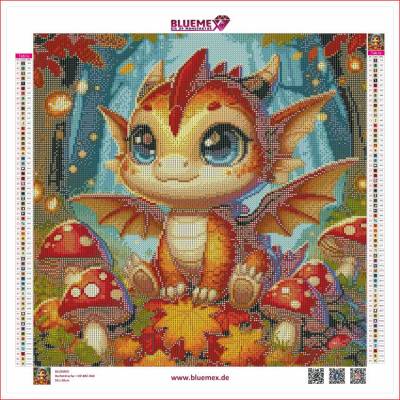 Preview: Michaela Klimes, Herbstdrache, runde Steinchen, 50x50cm, 61 Farben inkl. AB & Feensteine, Vollbild Preview: Michaela Klimes, Herbstdrache, runde Steinchen, 50x50cm, 61 Farben inkl. AB & Feensteine, Vollbild