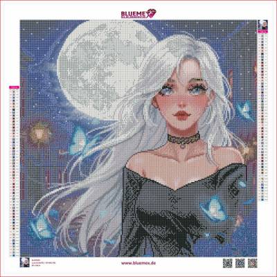 Preview: Michaela Klimes, Luna Butterfly, runde Steinchen, 60x60cm, 56 Farben inkl. AB & Feensteine, Vollbild Preview: Michaela Klimes, Luna Butterfly, runde Steinchen, 60x60cm, 56 Farben inkl. AB & Feensteine, Vollbild