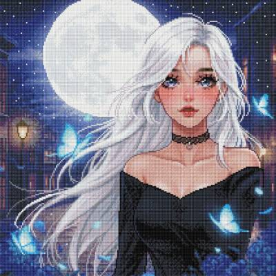 Preview: Michaela Klimes, Luna Butterfly, runde Steinchen, 60x60cm, 56 Farben inkl. AB & Feensteine, Vollbild Preview: Michaela Klimes, Luna Butterfly, runde Steinchen, 60x60cm, 56 Farben inkl. AB & Feensteine, Vollbild