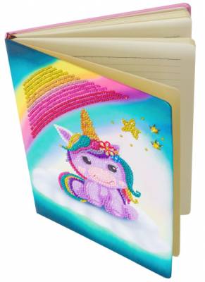 Notebook for painting, Unicorn Smile, approx. 26x18cm, 50 pages, lined, partial image