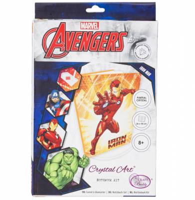 Notebook for painting, Avengers - Iron Man, approx. 26x18cm, lined, partial image