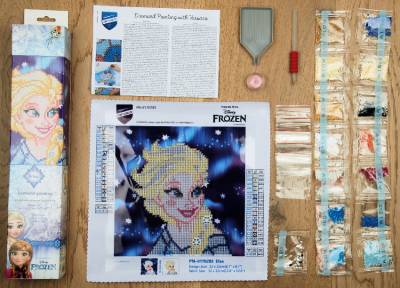 Diamond Painting picture, Disney, Elsa (Frozen) approx. 22x22cm, partial picture