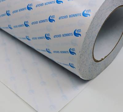 Adhesive film, double-sided adhesive, 15 cm wide, 50 metres long, complete roll
