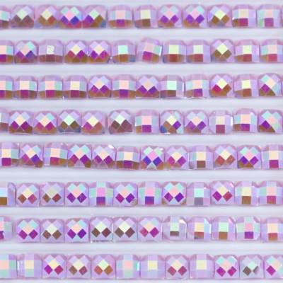 AB Stones, square, (Iridescent), 210, Lavender, 200 pieces