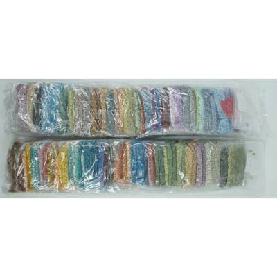 Mixed pack of square stones, various colours in foil bags, 0.5 KG