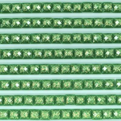 Fairy stones, square, (sparkling), 701, Green Light, 500 pieces