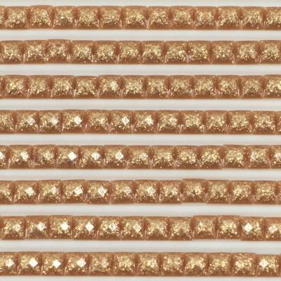 Fairy stones, square, (sparkling), 976, Golden Brown Medium, 500 pieces