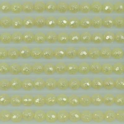 Fairy stones, round, (sparkling), 445, Lemon Light, 500 pieces