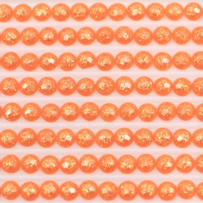 Fairy stones, round, (sparkling), 608, Orange Bright, 500 pieces