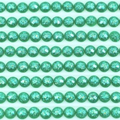 Fairy stones, round, (sparkling), 699, Green, 500 pieces