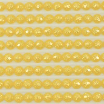 Fairy stones, round, (sparkling), 728, Golden Yellow, 500 pieces