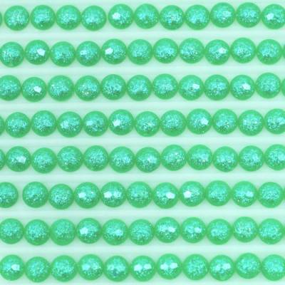 Fairy stones, round, (sparkling), 912, Emerald Green Light, 500 pieces