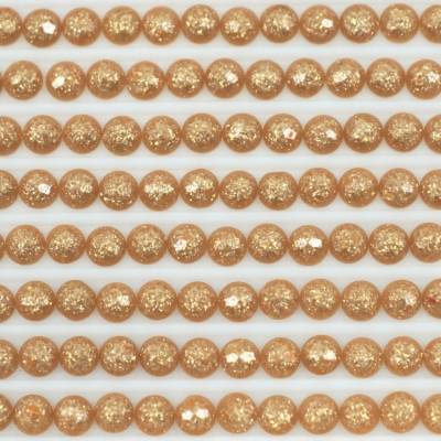 Fairy stones, round, (sparkling), 976, Golden Brown Medium, 500 pieces