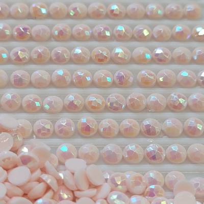 AB Stones, round, (Iridescent), 819, Baby Pink Light, 200 pieces