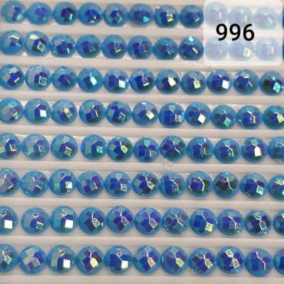 AB Stones, round, (Iridescent), 996, Electric Blue Medium, 200 pcs.
