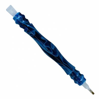 Pen for Diamond Painting, dark blue-patterned, acrylic with 3-piece multiple attachment, wax required
