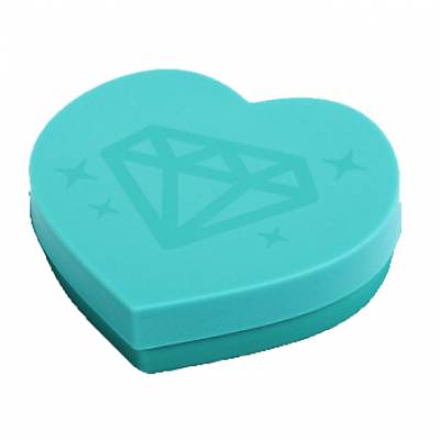 Replacement tray, heart small, blue, for the Diamond Painting stones