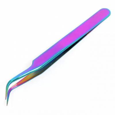 B-Stock Rainbow Tweezers for Diamond Painting, sturdy, curved, pointed