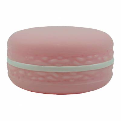 1 piece Wax Plate, round with a container in the shape of a macaron.
