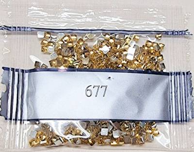 Rhinestone square, 677, Old Gold Very Light, 500 pieces