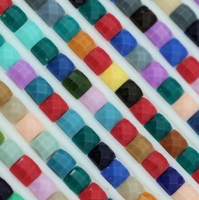 Steinchen, eckig (square), Farbe 597, Turquoise, Tüte mit 200 Stück